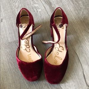 Crimson Sam Edelman kitten heels